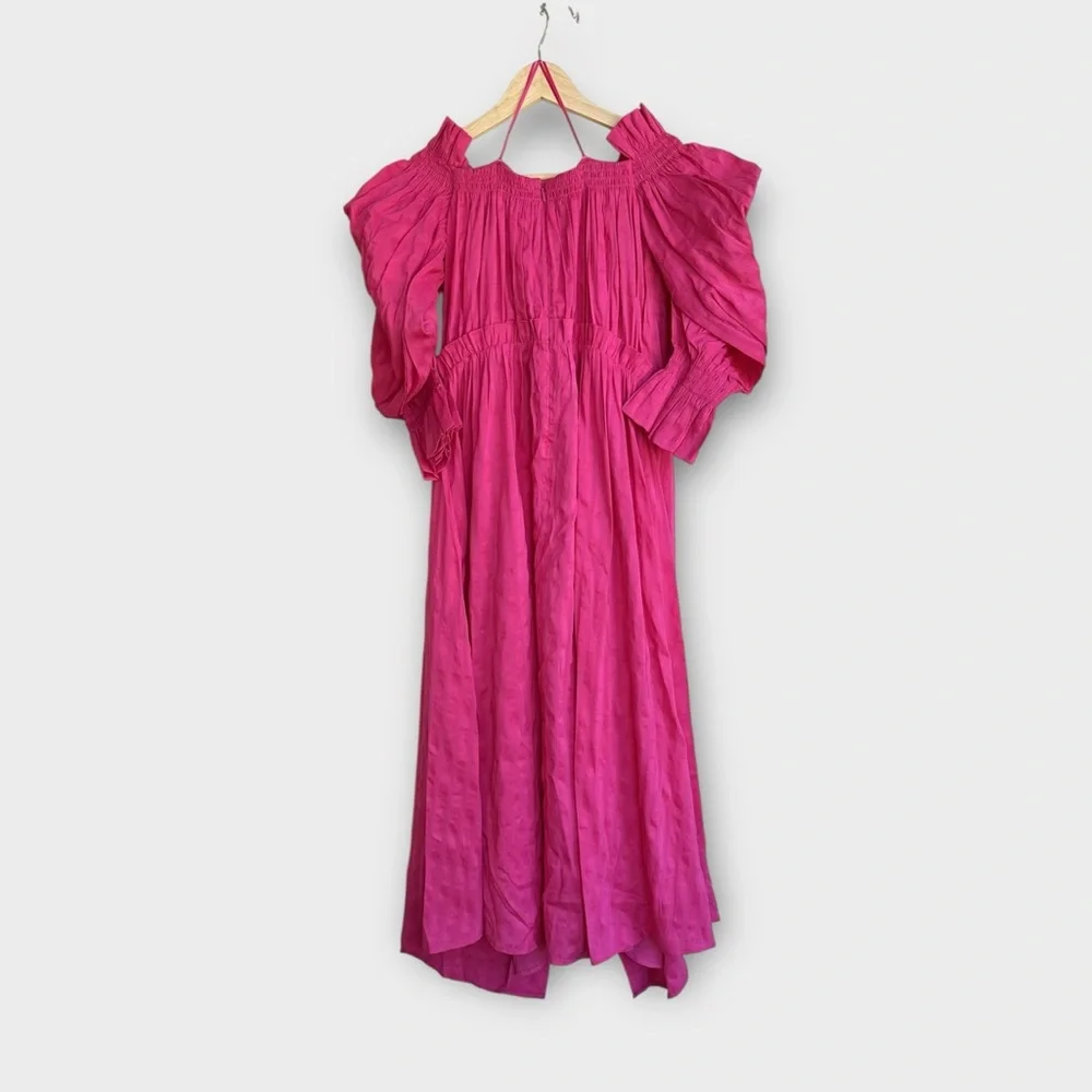 Cult Gaia Dress – Simona Off-The-Shoulder Dragonfruit Pink Size 6 - Picture 3 of 7